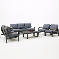 Outdoor Lounge Set Built for All-Weather Entertaining, Powder-Coated Aluminum, Premium Cushions, 4-Piece