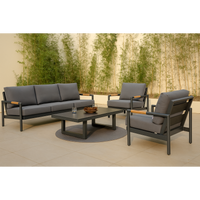 Outdoor Lounge Set Built for All-Weather Entertaining, Powder-Coated Aluminum, Premium Cushions, 4-Piece