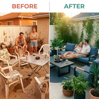 Solterra Luxe Outdoor Lounge Set — Before & After